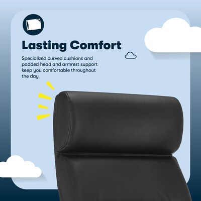 Serta Comfort Big & Tall Ergonomic Bonded Leather Swivel Executive Chair, Black (CHR10131A)