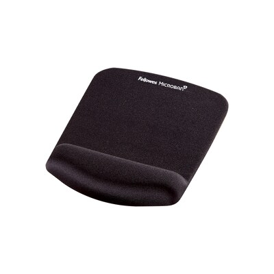 Fellowes PlushTouch Foam Non-Skid Mouse Pad/Wrist Rest Combo, Black (9252001)