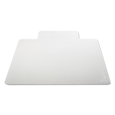 Alera® Carpet Chair Mat with Lip, 45" x 53'', Low Pile, Clear Vinyl (CM12233ALEPL)