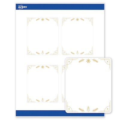 Avery Rectangle Multipurpose Labels, 4 x 3-1/3, White, 40/Pack (19479370631)
