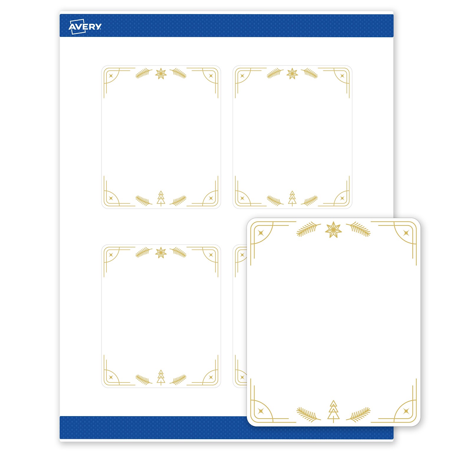 Avery Rectangle Multipurpose Labels, 4 x 3-1/3, White, 40/Pack (19479370631)