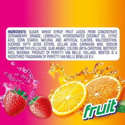 Mentos® Chewy Fruit Tablets, 15 Packs/Box