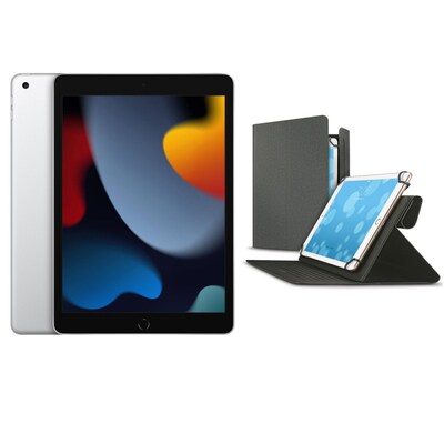 Apple iPad 10.2 Inch 64GB Wi-Fi with Case - (Silver)