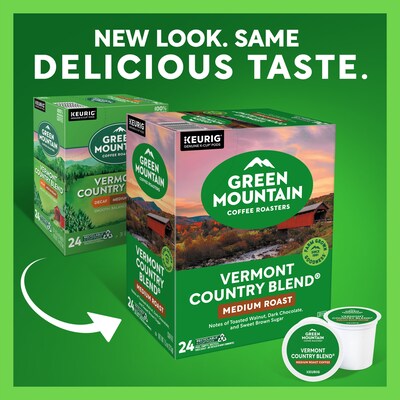Green Mountain Vermont Country Blend Coffee Keurig® K-Cup® Pods, Medium Roast, 24/Box (6602)