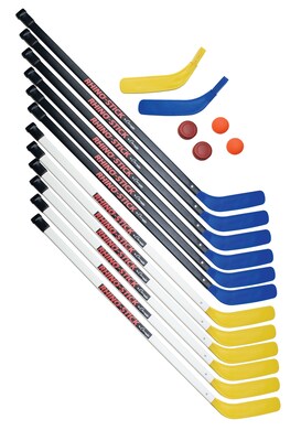 Champion Sports Hockey Set, Assorted Colors, 12/Set (CHSHS43SET)
