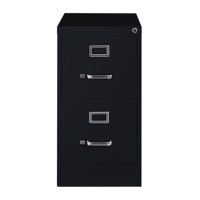 Alera Two-Drawer Economy Vertical File, Letter-Size File Drawers, 15 x 26.5 x 28.37, Black (ALEHV