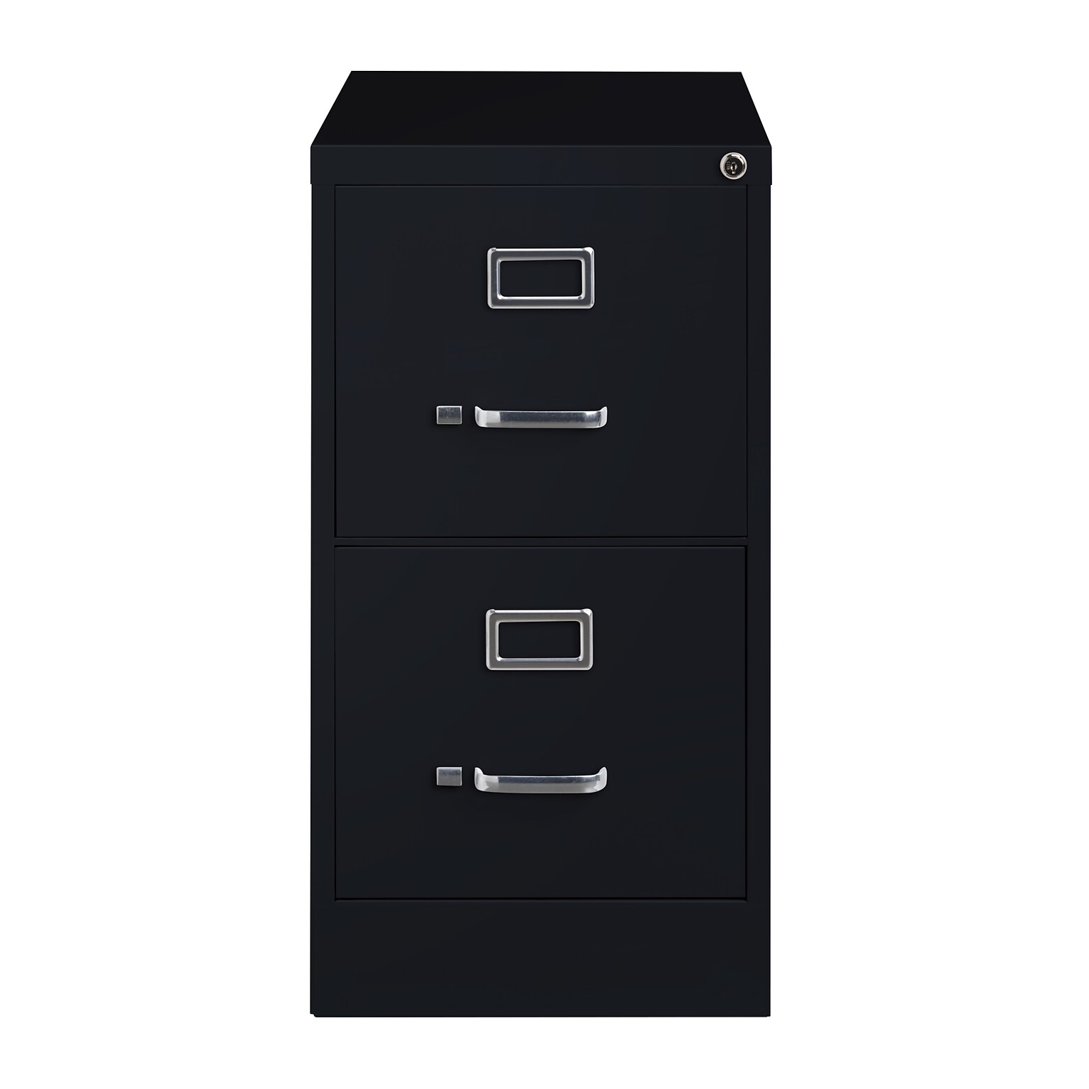 Alera Two-Drawer Economy Vertical File, Letter-Size File Drawers, 15 x 26.5 x 28.37, Black (ALEHVF152629BL)