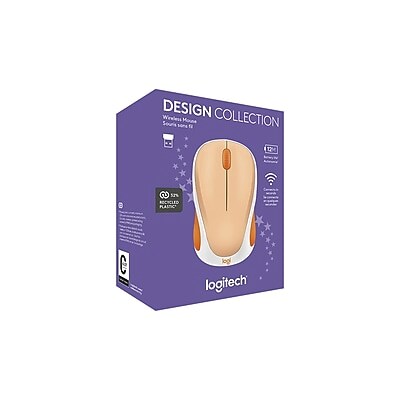 Logitech Design Limited Edition Wireless Optical USB Mouse, Light Orange (910-007794)