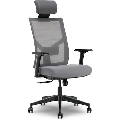 La-Z-Boy Mesh Back Molded Foam Computer and Desk Chair, Gray (51448)