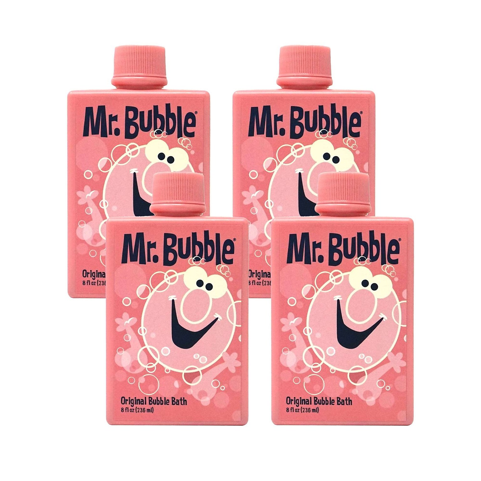 Mr. Bubble Original Bubble Bath, 8 oz Bottle, 4 Bottles/Bag, 12 Bags/Carton