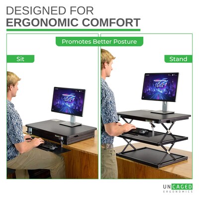Uncaged Ergonomics CHANGEdesk, Black (CDMb)