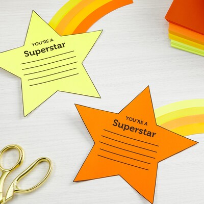 Astrobrights Colored Paper, 24 lbs., 8.5" x 11", Assorted Solar Sparks Colors, 100 Sheets/Ream (91530)