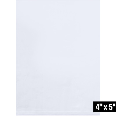 4 x 5 Layflat Poly Bag, 4 Mil, Clear, 1000/Carton (PB10550)