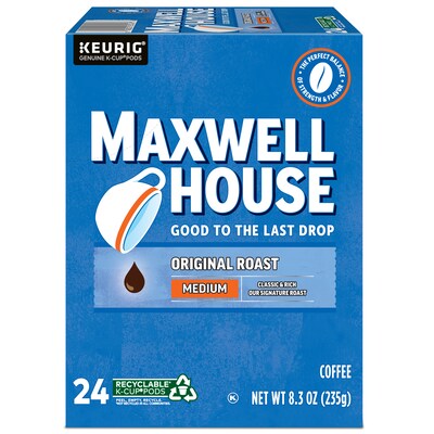 Maxwell House Original Roast Coffee Keurig® K-Cup® Pods, Medium Roast, 24/Box (5469)