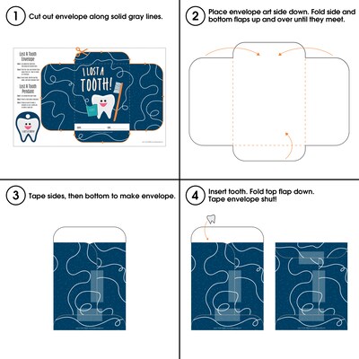 Barker Creek Lost a Tooth Awards & Envelopes, 8.5 x 5.5”, Multicolored, 30/Pack (441)
