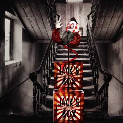 Haunted Hill Farm Life-Size Animatronic Clown Jack in the Box (HHCLOWN-22FLSA)