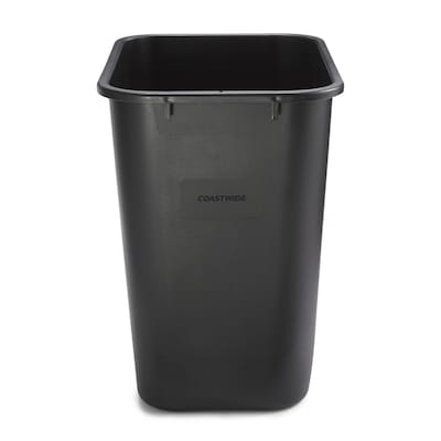 Coastwide Professional™ Indoor Trash Can Without Lid, Black Soft Molded Plastic, 7 Gallon (CW56429)
