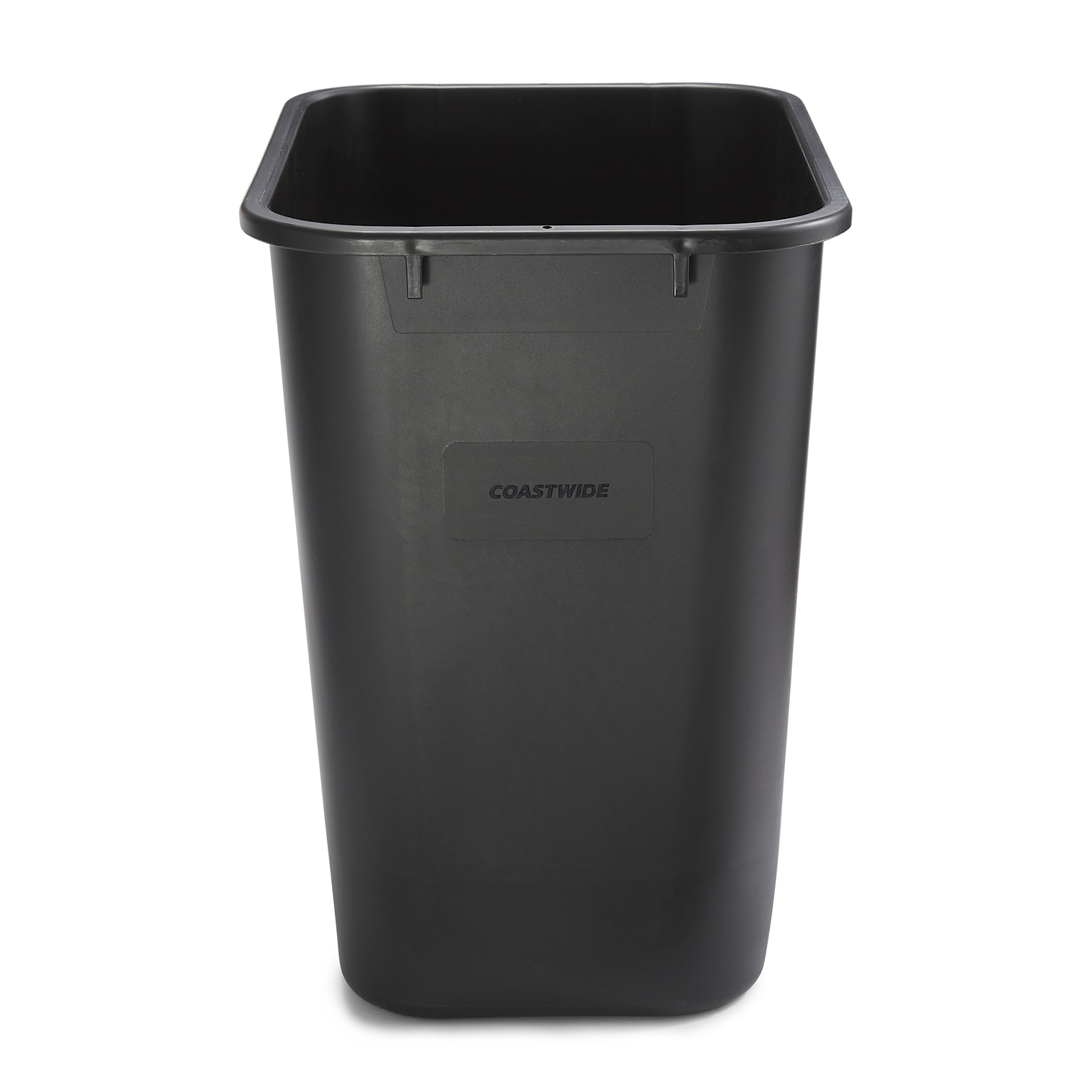 Coastwide Professional™ Indoor Trash Can Without Lid, Black Soft Molded Plastic, 7 Gallon (CW56429)