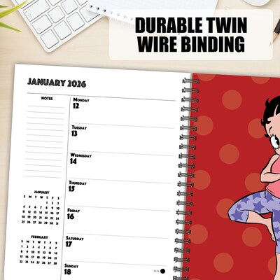 2026 Willow Creek Betty Boop 6.5" x 8.5" Daily & Monthly Personal Organizer (54581)