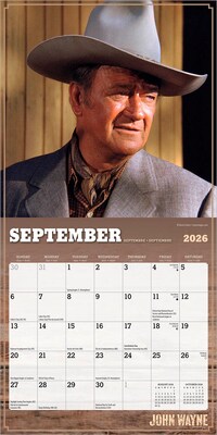 2026 BrownTrout John Wayne 7" x 7" Monthly Wall Calendar (9798330701803)