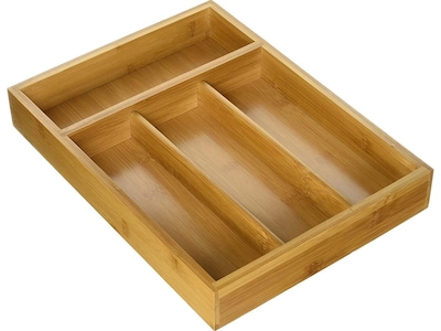 Honey-Can-Do Bamboo Silverware Drawer Organizer, Brown (KCH-07643)