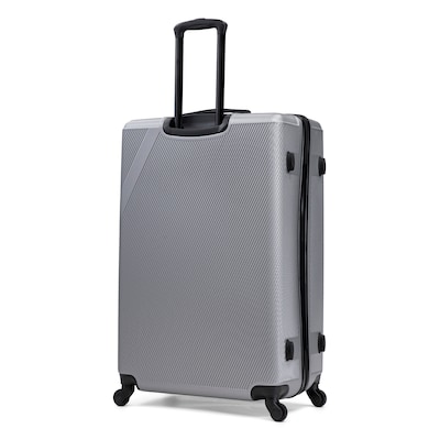 DUKAP Discovery 33.66" Hardside Suitcase, 4-Wheeled Spinner, TSA Checkpoint Friendly, Pink (DKDIS00XL-PNK)