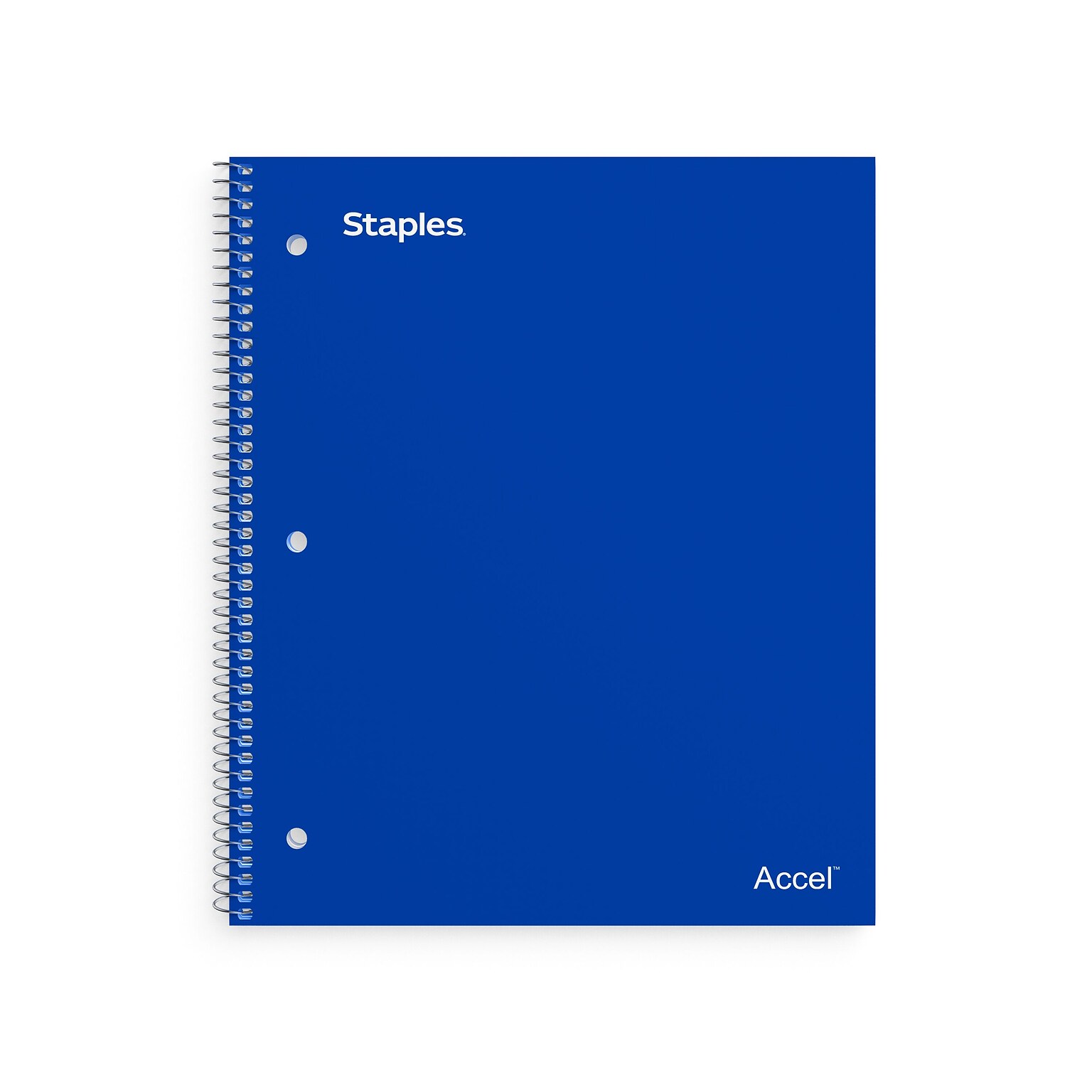 Staples® Accel 3-Subject Notebook, 8.5 x 11, College Ruled, 150 Sheets, Assorted Colors (ST15758D)