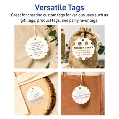 Avery 2-1/2" Diameter  Blank Price & Merchandise Tags, Ivory, 90/Carton (95326-MIT10)