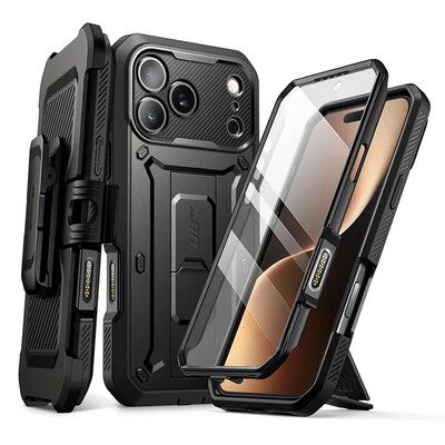 SUPCASE Unicorn Beetle Pro Case for iPhone 17 Pro, Shock Absorbing, Black (SUP-iPhone2025Pro-UBPro-SP-Black)