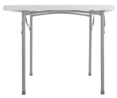 National Public Seating BT Series 36" Square Top Heavy Duty Plastic Folding Table, Speckled Grey (BT3636)