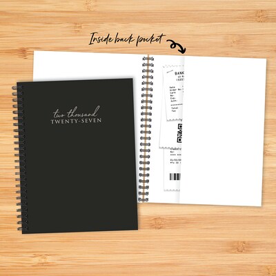 2027 Willow Creek Contemporary Black 5.5" x 8.5" Calendar Year Weekly & Monthly Standard Planner, Assorted Colors (66898)