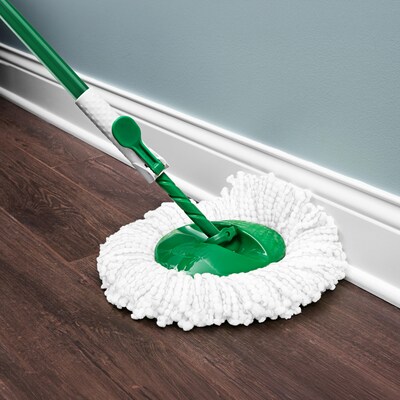 Libman Tornado Microfiber Spin Mop & Bucket, Green/White (1283001)