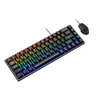 SaharaCase Wired Gaming Keyboard & Mouse Combo, Black (KB35)