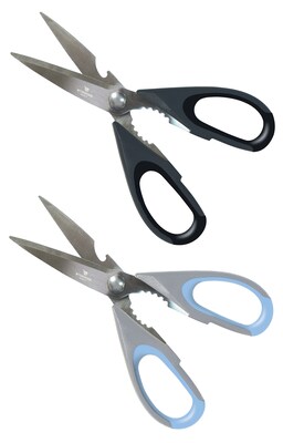 Better Kitchen Products Stainless Steel All Purpose Kitchen/Utility Scissors, 8.5, Black/Gray, Silv