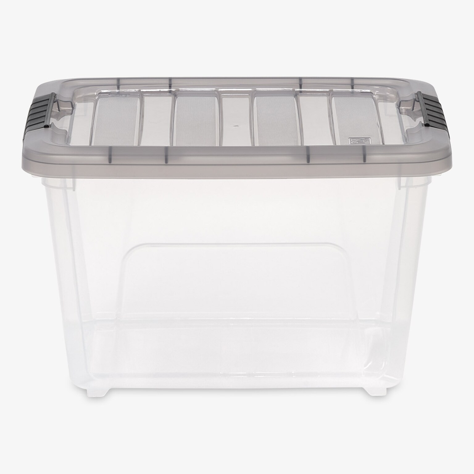 Iris 19 Quart Stack and Pull Plastic Latching Storage Bin, Clear (500206)