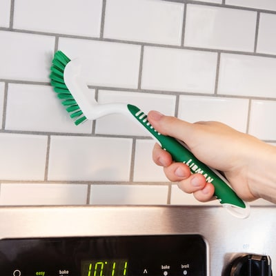 Libman Tile & Grout Brush, Green/White, 6/Carton (18)