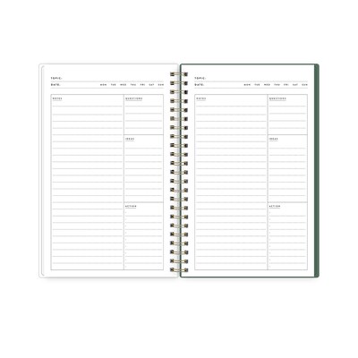 Blue Sky Bespoke Letterpress 5" x 8" Undated Personal Organizer, Plastic Cover, Strawberry & Bee (159139)