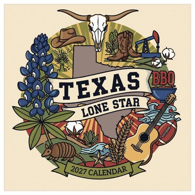 2027 TF Publishing Home: Texas 12 x 12 Monthly Wall Calendar, Multicolored (27-1133)