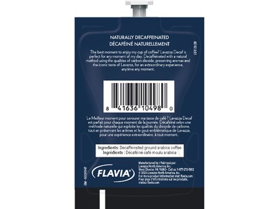 Lavazza Decaf Coffee Flavia Freshpacks, Medium Roast, 76/Carton (48747)