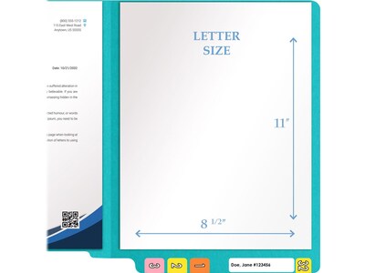 Medical Arts Press Heavy-Duty End Tab File Folder, Straight Cut, Letter-Size, Light Blue, 40/Box (S-09458-LBL)