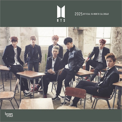 2025 BrownTrout BTS 12 x 24 Monthly Square Wall Calendar, (9781975479381)