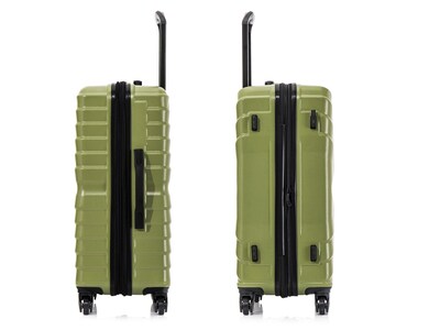 InUSA Aurum Polycarbonate/ABS 4-Piece Luggage Set, Green (IUAURSMLXL-GRN)