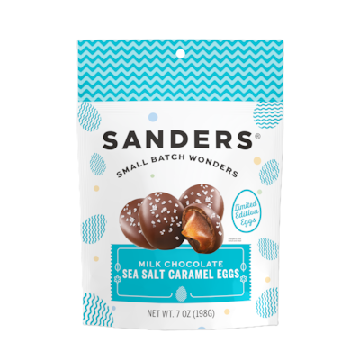 Sanders Snack Size Milk Chocolate Sea Salt Caramels Eggs, 7 oz. (MRY31146)