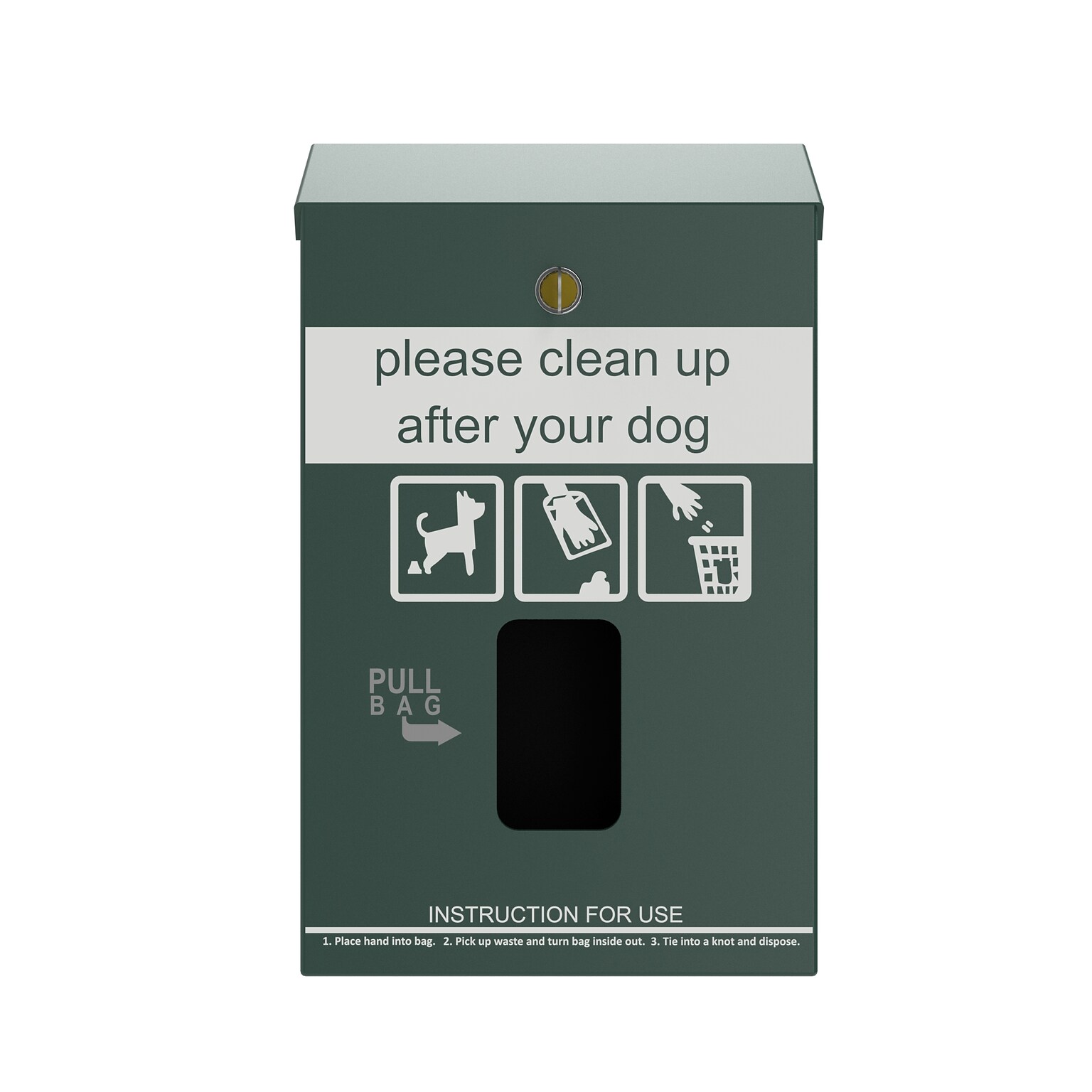 Furloo Wall-Mounted Pet Waste Header Bag Dispenser, 800 Bag Capacity, Green (FLO13H-D-G)