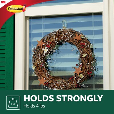 Command  Large Window Hook, 4 lb., Clear (17093CLR-AWES)