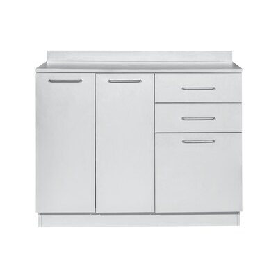 Viva Comfort 36.75H x 42W Exam Room Medical Cabinet, 3-Doors, 3-Drawers, Gray (ADIME902-BASE-42-NS-GRY-MK)