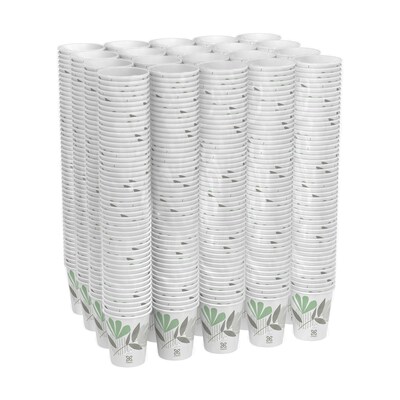 Dixie Pathways Poly Paper Hot Cups, 10 oz., White, 1000/Carton (2340PATH)