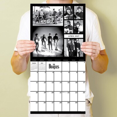 2027 TF Publishing The Beatles: In Black 12" x 12" Monthly Wall Calendar, Multicolored (27-1102)
