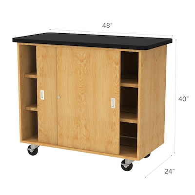 Diversified Woodcrafts 40 Mobile Balance Storage Cabinet, Oak (5201K)