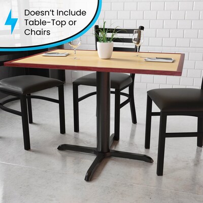 Flash Furniture Beverly 33'' x 33'' Restaurant Table X-Base with 4'' Dia. Table Height Column (ST23-8753-PF)